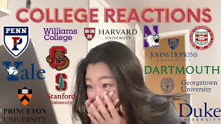 COLLEGE DECISION REACTIONS 2022 8 ivies no safeties amp full merit nominations [upl. by Glantz477]