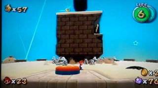 Super Mario Galaxy Walkthrough Dusty Dune Galaxy Secret Star  Bullet Bill on Your Back [upl. by Marva]