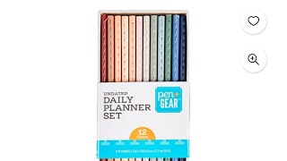 Review of the Pen and Gear Undated Daily Planner Set from Walmart Not sponsored [upl. by Eceeryt]