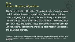 SHA  Secure Hashing Algorithm [upl. by Yliak]