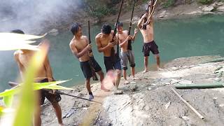 Young Naga hunters Demo of Local Muzzle loading gun shot😎😎😎 [upl. by Park]