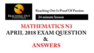 Mathematics April 2018 Exam Revision Session [upl. by Hniv435]