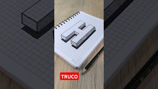 Dibujos en 3D 🔥 Como Dibujar en 3D en Hoja Cuadriculada [upl. by Wini]