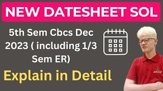 SOL Fifth Semester New Datesheet Release Dec 2023 exam cbcs  SOL Revised Datesheet 5th Semester dec [upl. by Rotow]