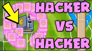 HACKER VS HACKER  100X HYPERSONIC BANANA FARM VS Infinite Money Hacker  Bloons TD Battles [upl. by Aiynat]