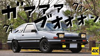 ［AE86 4K ASMR ］4AGが奏でる音楽を聴け〜チューンド20V吸排気サウンド 4AG INTAKE amp EXHAUST SOUND [upl. by Eidualc]