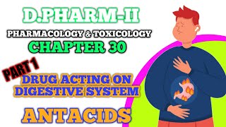 DPharmII Pharmacology  Chapter 30  DRUGS ACTING ON DIGESTIVE SYSTEM  ANTACIDS  Part 1 [upl. by Aspasia]