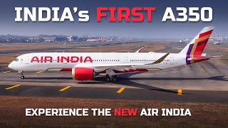 Brand New Air India Airbus A350s Inaugural Flight  Mumbai Airport  Plane Spotting 4K [upl. by Healion]