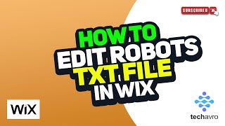 How to Edit Robots txt File in Wix 2024 [upl. by Barny]