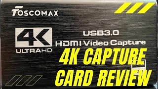 UnboxingReview Foscomax Capture Card 2020 foscomax capturecard 4k 108060fps [upl. by Oramlub]