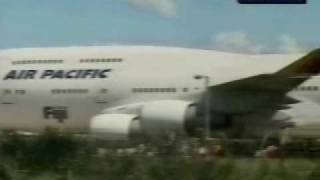 Fiji TV News 30 March 2010  Air Pacific flights [upl. by Rothberg259]