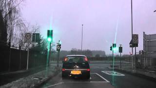 Driving Along Tudor Way amp Bromyard Road A44 Worcester Worcestershire UK 10th February 2012 [upl. by Lesiram]