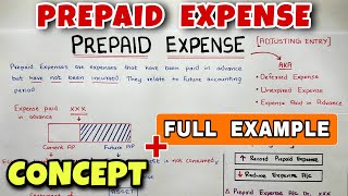 Prepaid Expense  Adjusting Entry  By Saheb Academy [upl. by Davilman626]