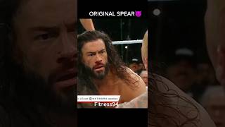 Jey uso Duplicate Spear vs Roman Reigns Original Spear 👿 shorts viral romanreigns [upl. by Christmann]