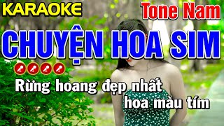 ✔ CHUYỆN HOA SIM Karaoke Tone Nam ► Dũng Trần [upl. by Robet712]