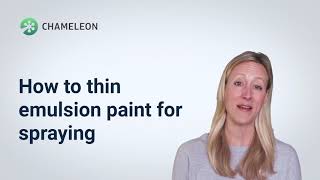 How to thin emulsion paint for spraying [upl. by Anuahsed]