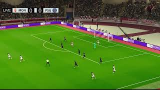 Monaco vs PSG Ligue 1 2324 Full Match  Video Game Simulation PES 2021 [upl. by Varrian]