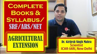 Complete Books and Syllabus Explained I SRFNETARS I AGRICULTURAL EXTENSION [upl. by Keelia]