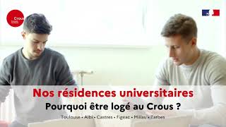 Le logement au Crous de ToulouseOccitanie [upl. by Ecnaled]