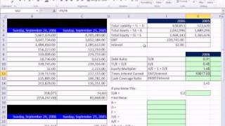 Excel Finance Class 17 Leverage amp Solvency Ratios Debt To Equity Equity Multiplier more [upl. by Aratak317]