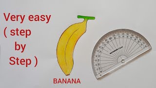 How to draw Banana easily step by step [upl. by Ellemac912]