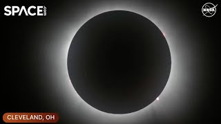 2024 solar eclipse Totality over Ohio New York and Maine in 2minute timelapse [upl. by Ahsened191]