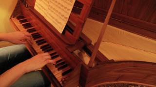 4 small pieces by Bach performed on a spinet [upl. by Hanikehs]