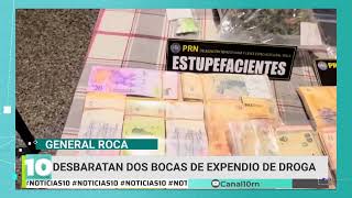 Desbaratan dos puntos de venta de droga en Roca [upl. by Ariaec]