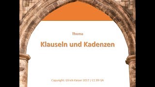 Klauseln und Kadenzen [upl. by Bethel]