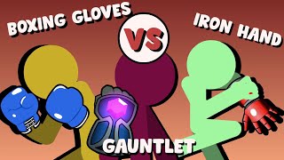 Supreme Duelist Stickman Animation Boxing Gloves vs Gauntlet vs Iron Hand [upl. by Piscatelli]