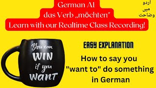 German A1 How to say that you quotwant toquot do something I das Verb quotmӧchtenquot [upl. by Ier348]