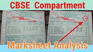 CBSE Marksheet of Compartment Examinations  Difference Between Pass amp Compartment Marksheet [upl. by Ahcsropal]