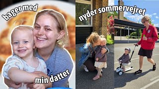 bager med min datter leger ude og inde spiller fodbold og nyder sommervejret [upl. by Ytirev374]