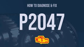 How to Diagnose and Fix P2047 Engine Code  OBD II Trouble Code Explain [upl. by Ruthann]