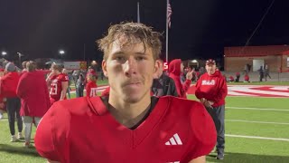 Claremore’s Gage Deckard celebrates wild playoff win over Sapulpa [upl. by Eissel]