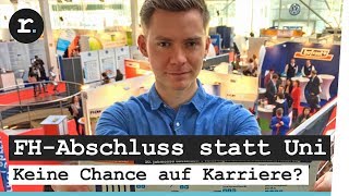 FHAbschluss statt Uni  Keine Chance auf Karriere  reporter [upl. by Eelsew]