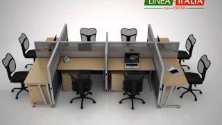 1 Escritorio Múltiples Soluciones  Muebles para oficina Línea Italia [upl. by Okika]