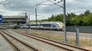 Eurostar class 374 passing Ebbsfleet International station [upl. by Adnic]