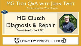 431 MG Tech  MG Clutch Diagnosis amp Repair [upl. by Pallas]