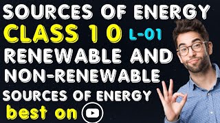 renewable and nonrenewable resources of energy  sources of energy class 10 [upl. by Rubi]