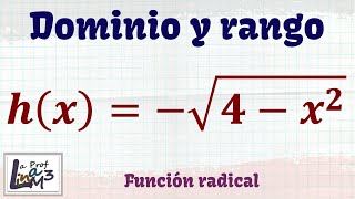 Dominio y rango de una función radical  Ejercicio 1  La Prof Lina M3 [upl. by Favata]