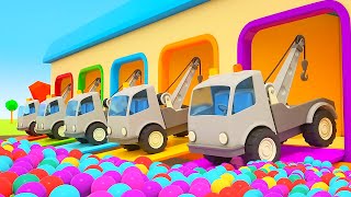 Learn colors with colored tow trucks for kids Helper cars on a mission Full episodes of cartoons [upl. by Naeruat]