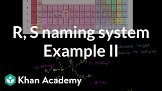 RS CahnIngoldPrelog naming system example 2  Organic chemistry  Khan Academy [upl. by Anuaf]