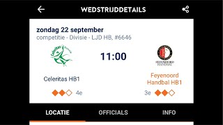 Celeritas HB1  Feyenoord handbal HB1 [upl. by Nosnirb]