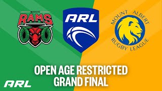 ARL Open Age Restricted Grand Final  Waiheke Rams v Mount Albert Lions [upl. by Noremac797]