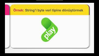 081033 03 TİP DÖNÜŞÜMLERİ strtobyte Ö 03  String’i byte veri tipine dönüştürmek [upl. by Jung414]