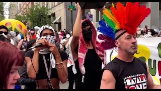 Pro Palestine protestors have BLOCKED the Philly Pride Parade [upl. by Blanche426]