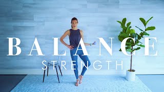 Balance Strength amp Core Workout to Improve Stability for Beginners amp Seniors [upl. by Winshell828]