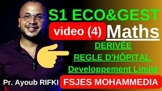 RIFKI ACADEMY Vidéo 4 Dérivée  Règle Dhôpital Développement limité MATHS S1 FSJES MOHAMMEDIA [upl. by Verdi]