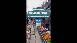 Esto es algo ÚNICO en el mundo Un mercado en medio de las vías del tren shorts [upl. by Atiuqiram905]